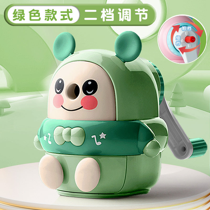 Kulomi Pencil Sharpener Primary School Student Pencil Sharpener Hand-cranked Automatic Pencil Sharpener Durable Pencil Sharpener