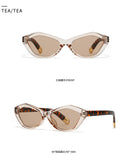 Angular Cat Eye Sunglasses – Modern Retro Design with Stylish Temple Detailing