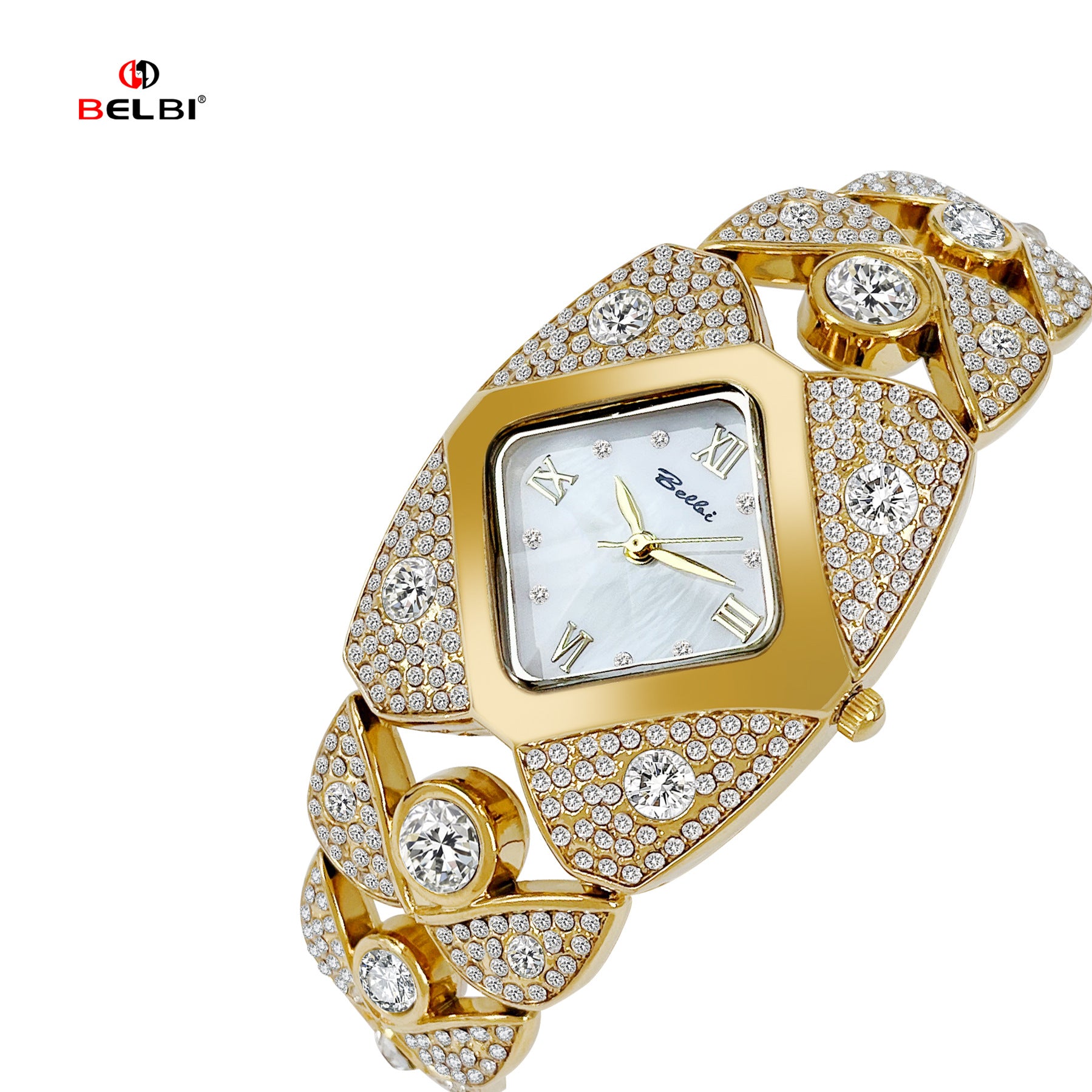 BELBI Women's Diamond-Studded Fashion Quartz Watch