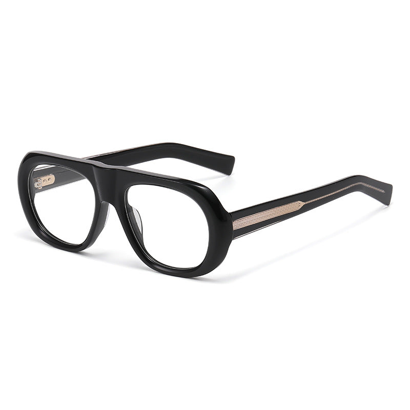 Ysat3016 New Business Acetate Plain Mirror European and American Simple Oval Frame Glasses Cross-Border Versatile Decoration