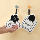 French Hand Towel Hanging Absorbent Household Coral Velvet Towel Kitchen Bathroom Thickeneded Hand Towel Cute Souvenir