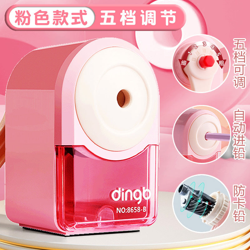 Kulomi Pencil Sharpener Primary School Student Pencil Sharpener Hand-cranked Automatic Pencil Sharpener Durable Pencil Sharpener