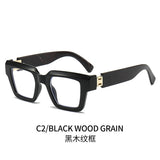 Marble Pattern Square Sunglasses with Blue Light Protection | Oversized Unisex Frame