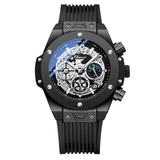 Men's Moon Phase Display Sports Watch - Barrel-Shaped
