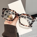New Cross-Border Fashion Dopamine Personality Sweet Cool Glasses for Women Trendy Versatile Anti-Blue Light Non-Prescription Glasses for Men