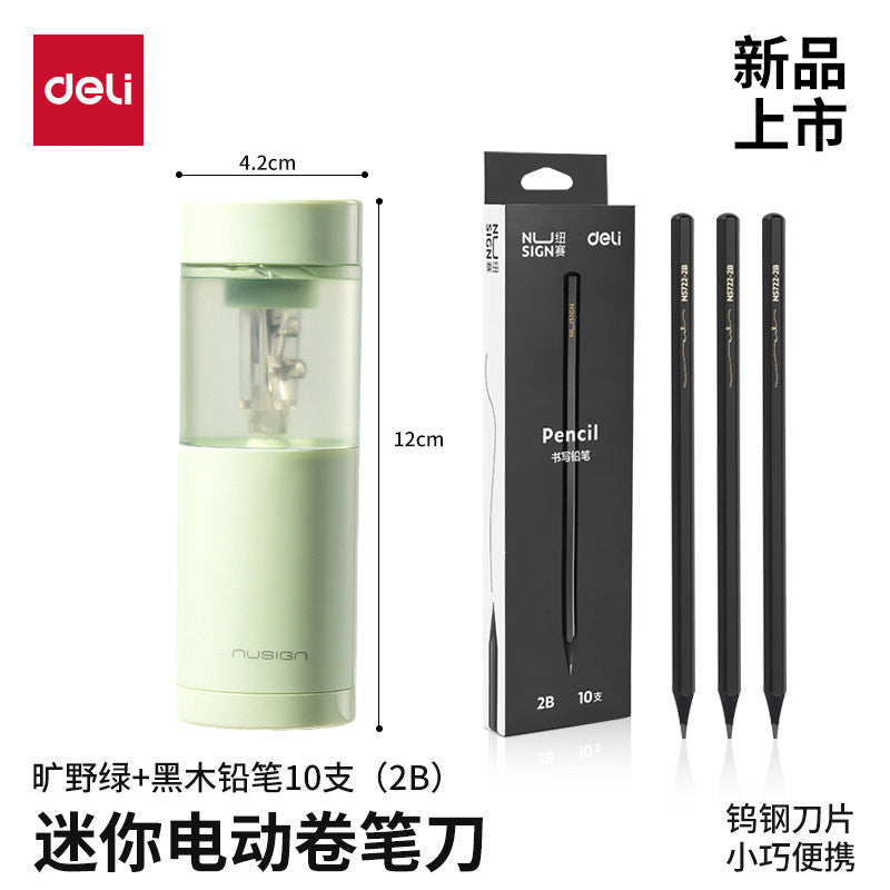 Deli Ns075 Handheld Electric Pencil Sharpener for Elementary School Students, Children's Pencil Sharpener