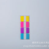 Creative cute transparent index stickers removable wave dot fluorescent label indicator stickers color waterproof sticky sticky notes