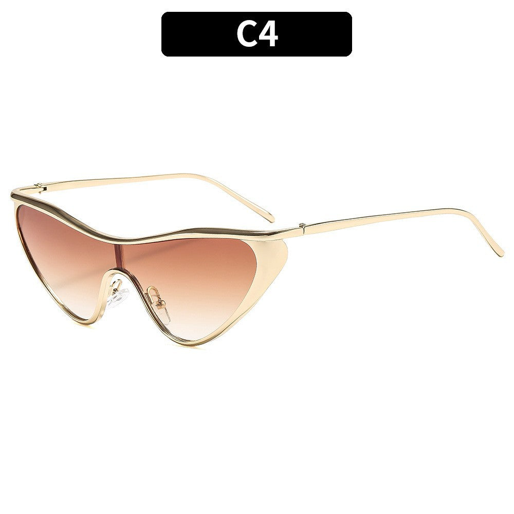 新款时尚金属大框防晒户外太阳镜跨境欧美个性墨镜女潮流太阳眼镜