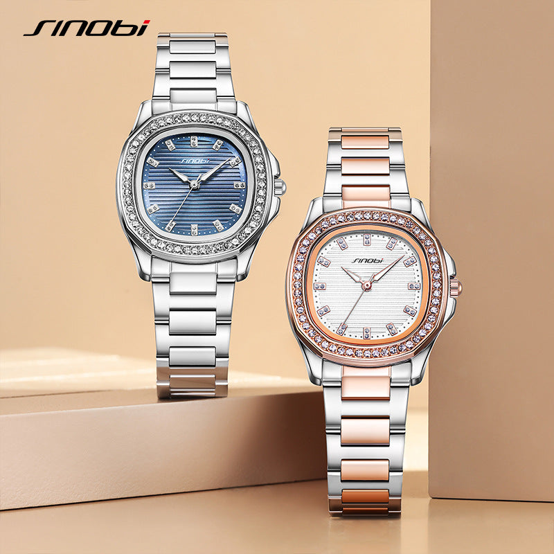 Sinobi Women's Nautilus Quartz Fashion Watch – Waterproof, Luminous Dial