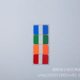 Creative cute transparent index stickers removable wave dot fluorescent label indicator stickers color waterproof sticky sticky notes
