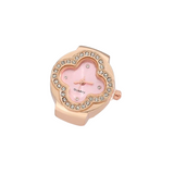 BOZHI Luxury Four-Leaf Clover Ring Watch – Diamond Quartz Finger Watch