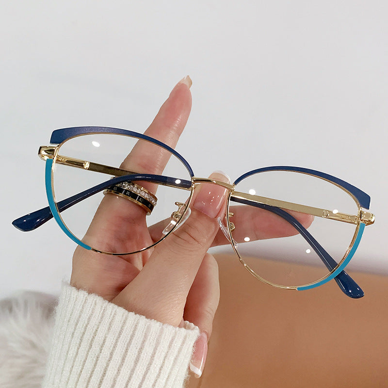 Stainless Steel Frame Cat Eye Reading Glasses – Stylish Presbyopia Relief