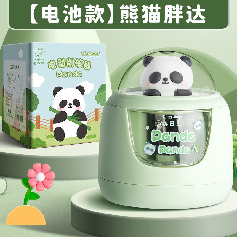 Carba bear electric pencil sharpener pencil sharpener for primary school students pencil sharpener pencil sharpener high color value ins