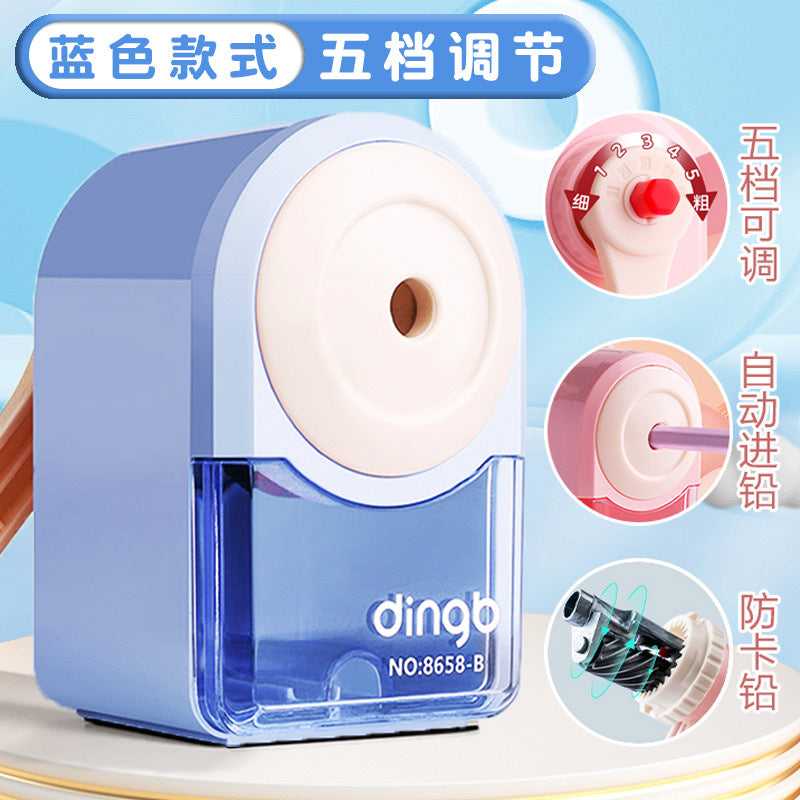 Kulomi Pencil Sharpener Primary School Student Pencil Sharpener Hand-cranked Automatic Pencil Sharpener Durable Pencil Sharpener
