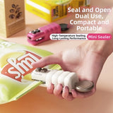 Cute Mini Bag Sealer – Rechargeable Hand-Press Heat Sealing Clip for Snack & Plastic Bags