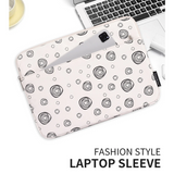 Concentric Circle Design Waterproof Laptop Sleeve with Front Pocket – Fits 11–15" Devices