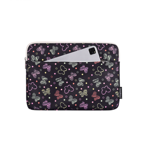 Butterfly Print Laptop Sleeve – Waterproof Case with Front Pocket for 11–15” Devices