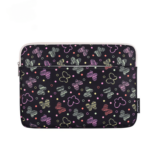 Butterfly Print Laptop Sleeve – Waterproof Case with Front Pocket for 11–15” Devices