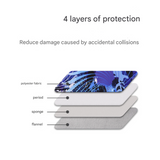 Blue Laptop Sleeve – Waterproof, Slim Fit Computer Case with Digital Wave Print for 11-15” Laptops