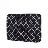 Laptop Sleeve with Monochrome Grid Print – Shock-Resistant Case for 11–15" Devices