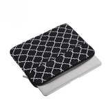 Laptop Sleeve with Monochrome Grid Print – Shock-Resistant Case for 11–15" Devices