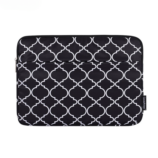 Laptop Sleeve with Monochrome Grid Print – Shock-Resistant Case for 11–15" Devices