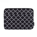 Laptop Sleeve with Monochrome Grid Print – Shock-Resistant Case for 11–15" Devices