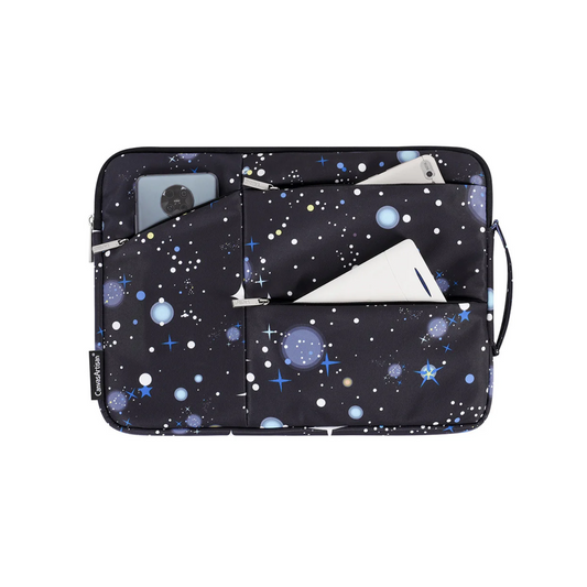 Waterproof Laptop Sleeve – Cosmic Night Galaxy Print, Zipper Pouch for 11–15” Devices