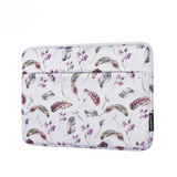 Feather Bloom Laptop Sleeve – Shock-Resistant Feather Print Case for MacBook & More