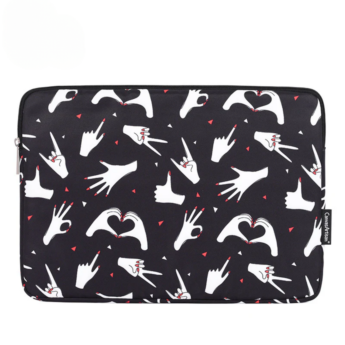 Digital Print Laptop Sleeve – Waterproof Case with Hand Gesture Design for Dell & More