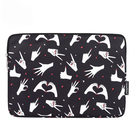 Digital Print Laptop Sleeve – Waterproof Case with Hand Gesture Design for Dell & More