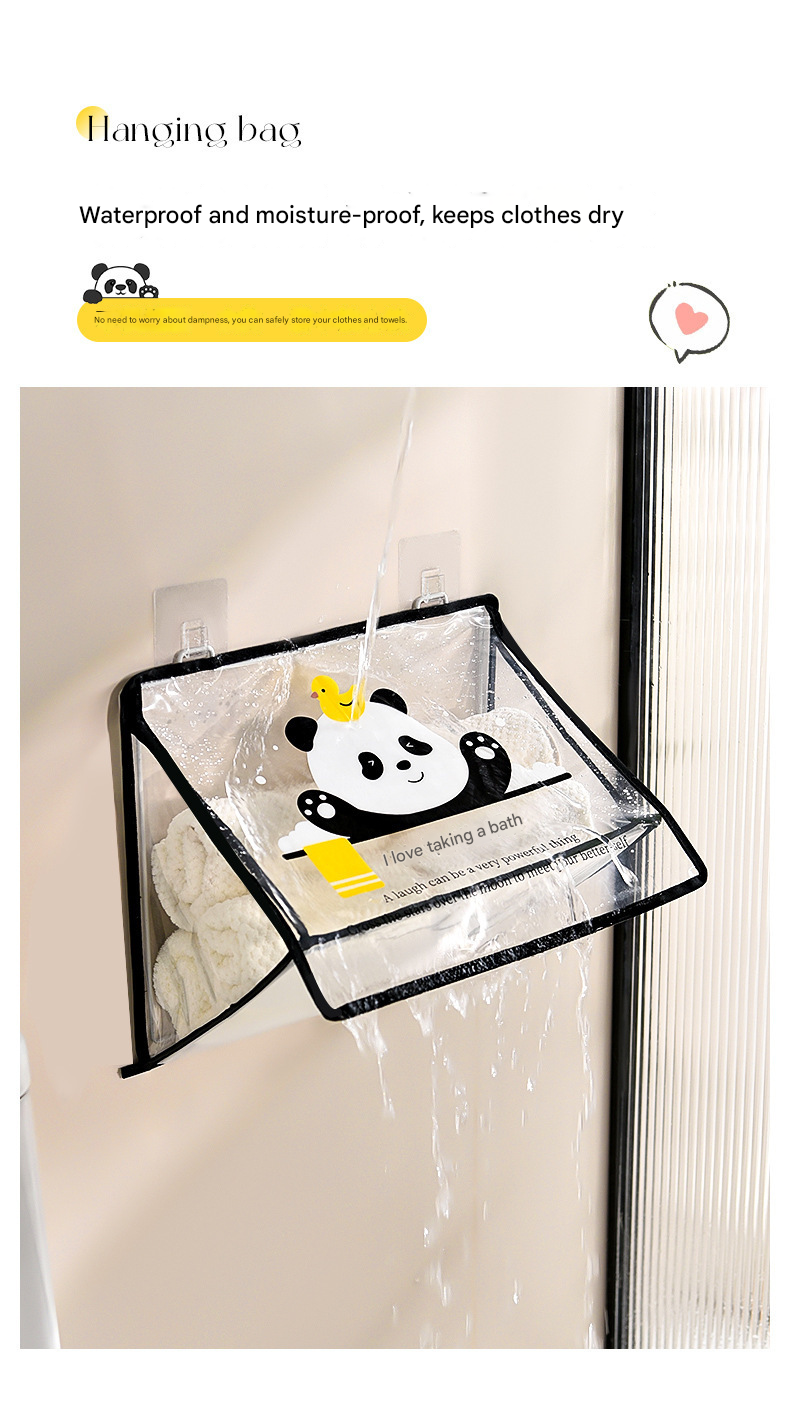 Waterproof Hanging Storage Bag for Bathroom & Dorm – Wall-Mounted Clothes Organizer
