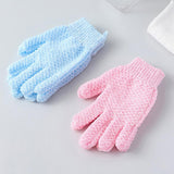 Exfoliating Bath Gloves – Double-Sided Five-Finger Jacquard Scrub Mitt