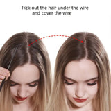 Invisible Natural Black Wavy Hair Extensions for Women – One-Piece Fish Line Wig with Natural Curls