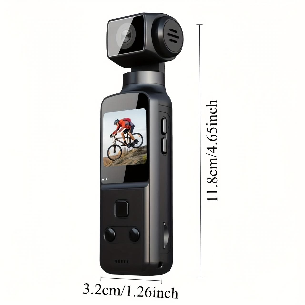 4K Ultra HD Action Camera with Stabilization, Rotating Lens & External ...