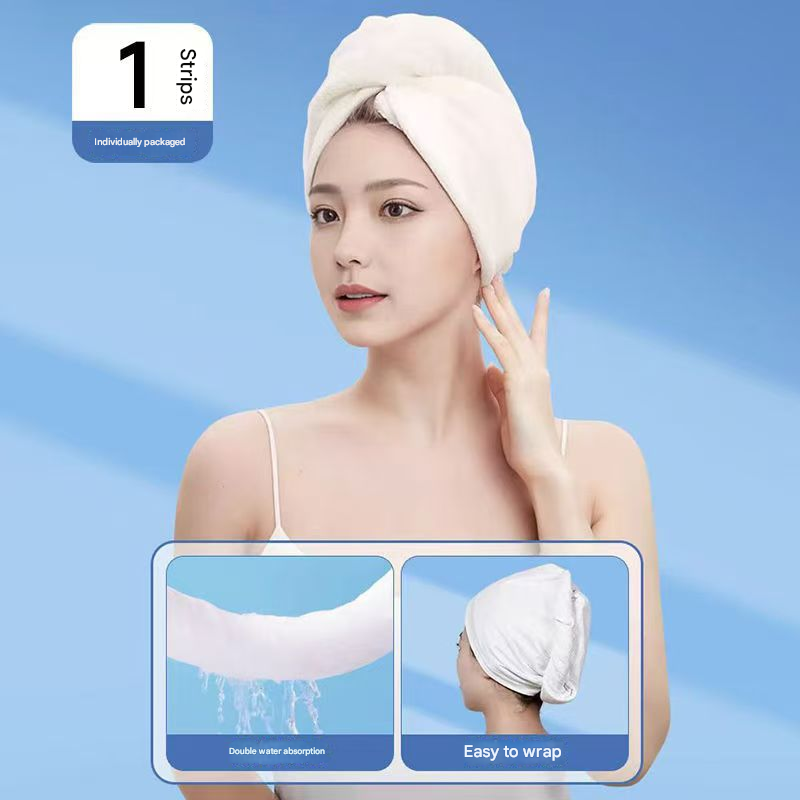 Disposable Quick-Dry Hair Towel Wrap – Super Absorbent Thickened Shower Cap for Fast Hair Care
