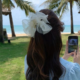 Elegant Mesh Bowknot Hair Claw Clip – Stylish & Non-Slip