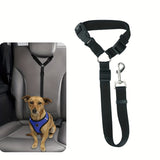 1pc Under-4-foot Nylon Dog Seat Belt - Secure Pet Car Tether Safety Leash for Vehicles - Durable, Adjustable, and Easy-to-Use Dog Seatbelt Buckle for Small to Medium-Sized Dogs