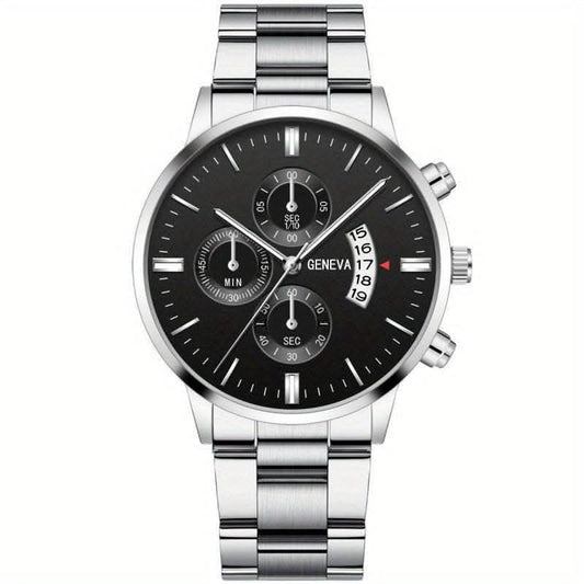 Fashion Men's Casual Calendar Quartz Wristwatch – Stainless Steel