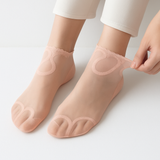 Women’s Lace Boat Socks – Breathable Floral Mesh Cotton Anklets, Invisible & Anti-Friction