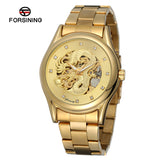 Forsining Men’s Dragon Skeleton Automatic Watch – Mechanical Steel Strap Timepiece