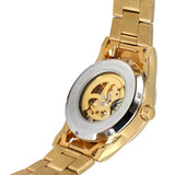 Forsining Men’s Dragon Skeleton Automatic Watch – Mechanical Steel Strap Timepiece