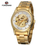 Forsining Men’s Dragon Skeleton Automatic Watch – Mechanical Steel Strap Timepiece