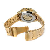 Forsining Men’s Black Skeleton Automatic Watch – Hollow Dial Mechanical Timepiece