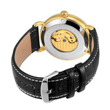 Forsining Men's Moon Phase Automatic Mechanical Watch – Hollow Dial, Leather Strap