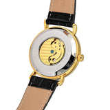 Forsining Men's Moon Phase Automatic Mechanical Watch – Hollow Dial, Leather Strap