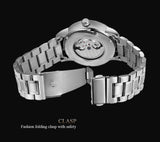 Forsining Men’s Tourbillon Mechanical Watch with Moon Phase – Stainless Steel