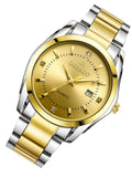 OSHRZO Men's Dual-tone Quartz Watch – 42mm Stainless Steel Strap