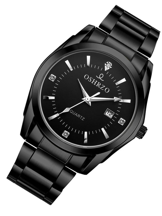 Oshrzo Men's Business Quartz Watch – Black Shell Dial