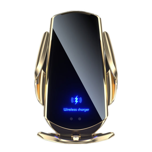 15W Fast Charging Wireless Car Phone Holder with Automatic Clamping & Adjustable Navigation Mount